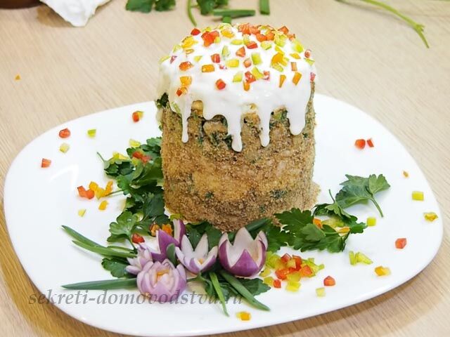 Салат «Кулич пасхальный» — простой рецепт праздничного салата